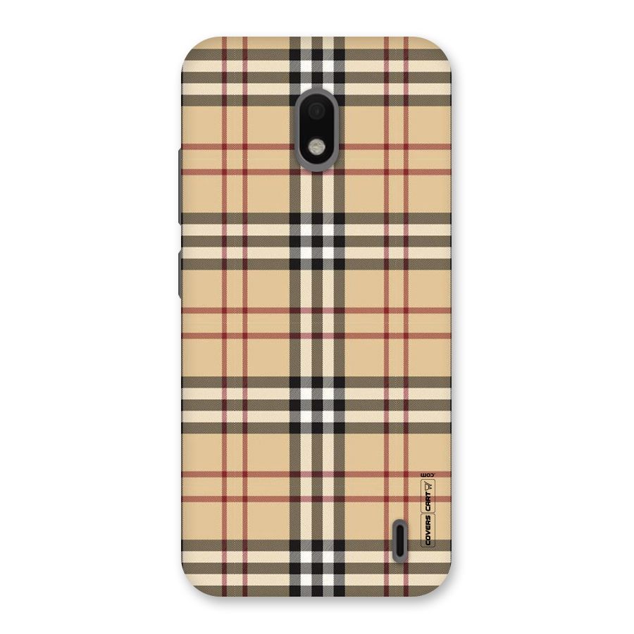Beige Check Back Case for Nokia 2.2