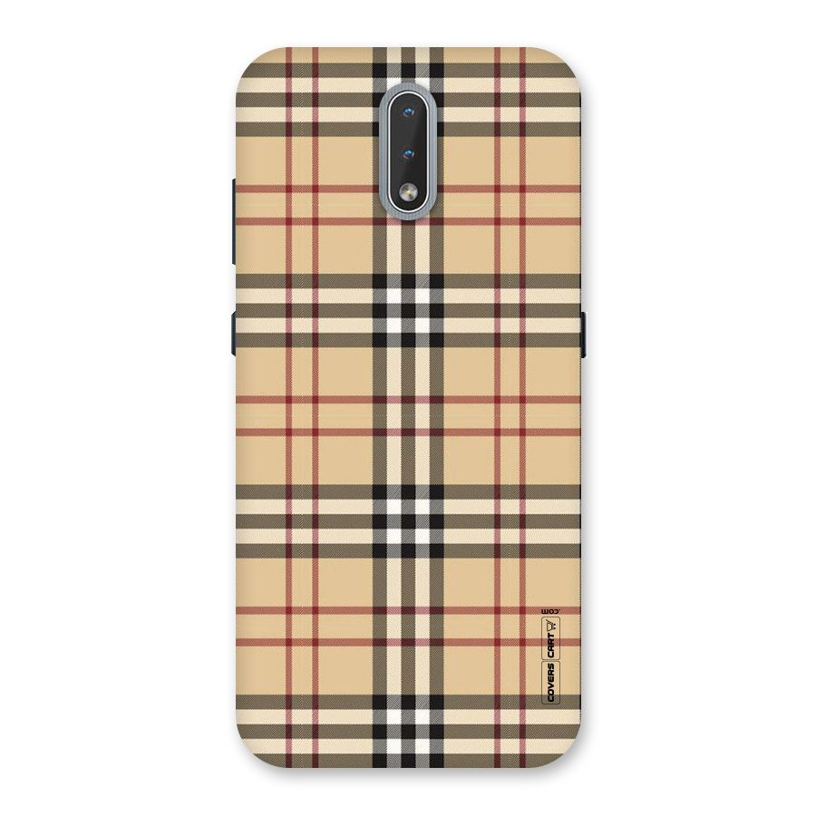 Beige Check Back Case for Nokia 2.3