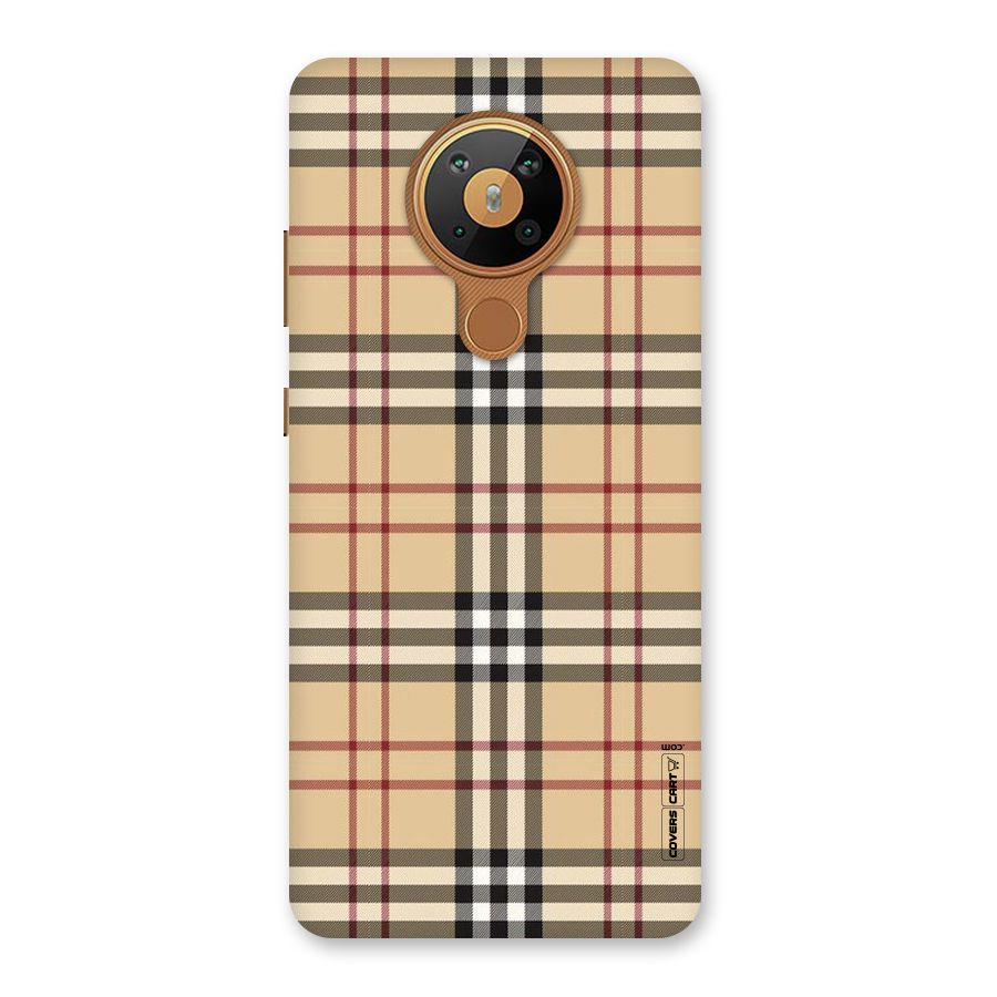 Beige Check Back Case for Nokia 5.3
