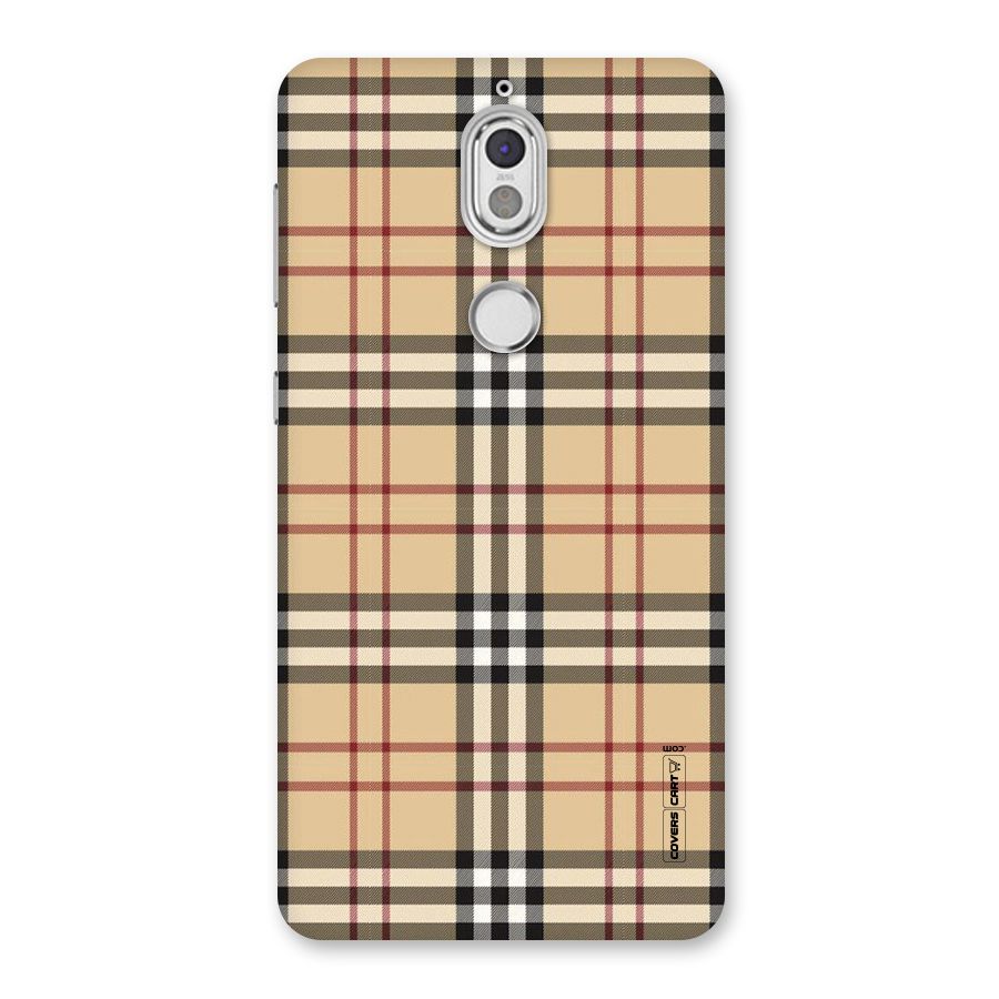 Beige Check Back Case for Nokia 7