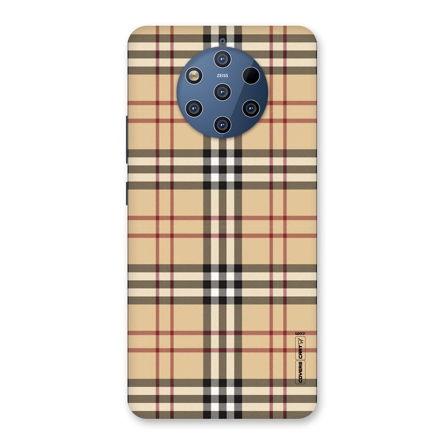 Beige Check Back Case for Nokia 9 PureView