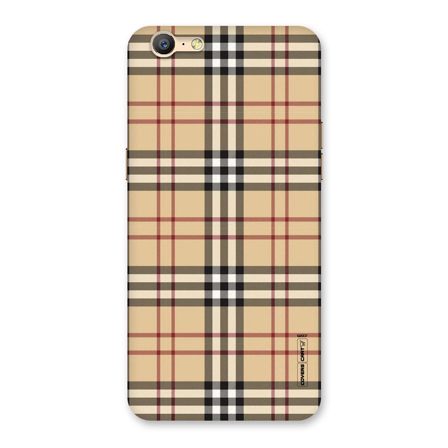 Beige Check Back Case for Oppo A39
