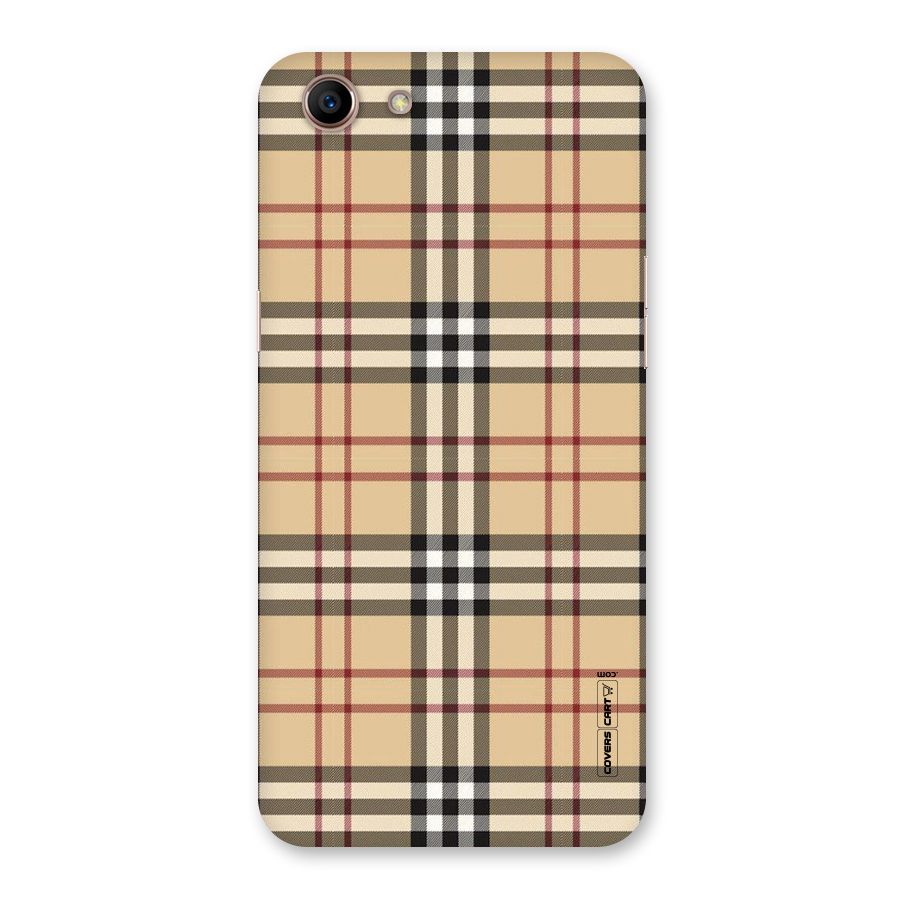 Beige Check Back Case for Oppo A83 (2018)