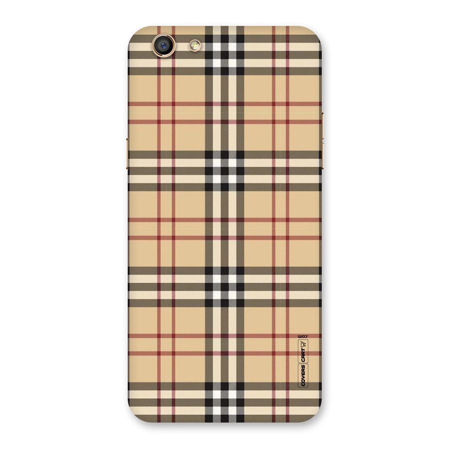 Beige Check Back Case for Oppo F3