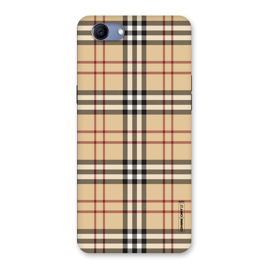 Beige Check Back Case for Oppo Realme 1