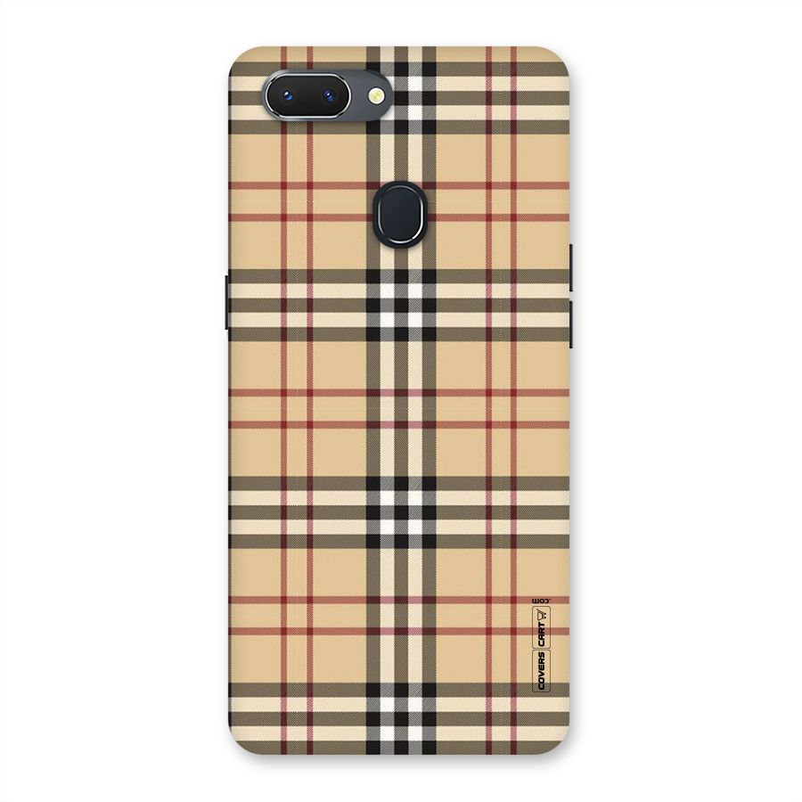 Beige Check Back Case for Oppo Realme 2