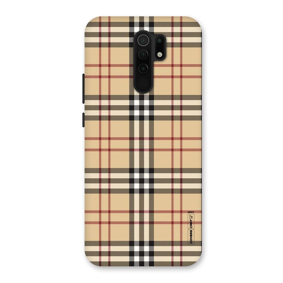 Beige Check Back Case for Poco M2