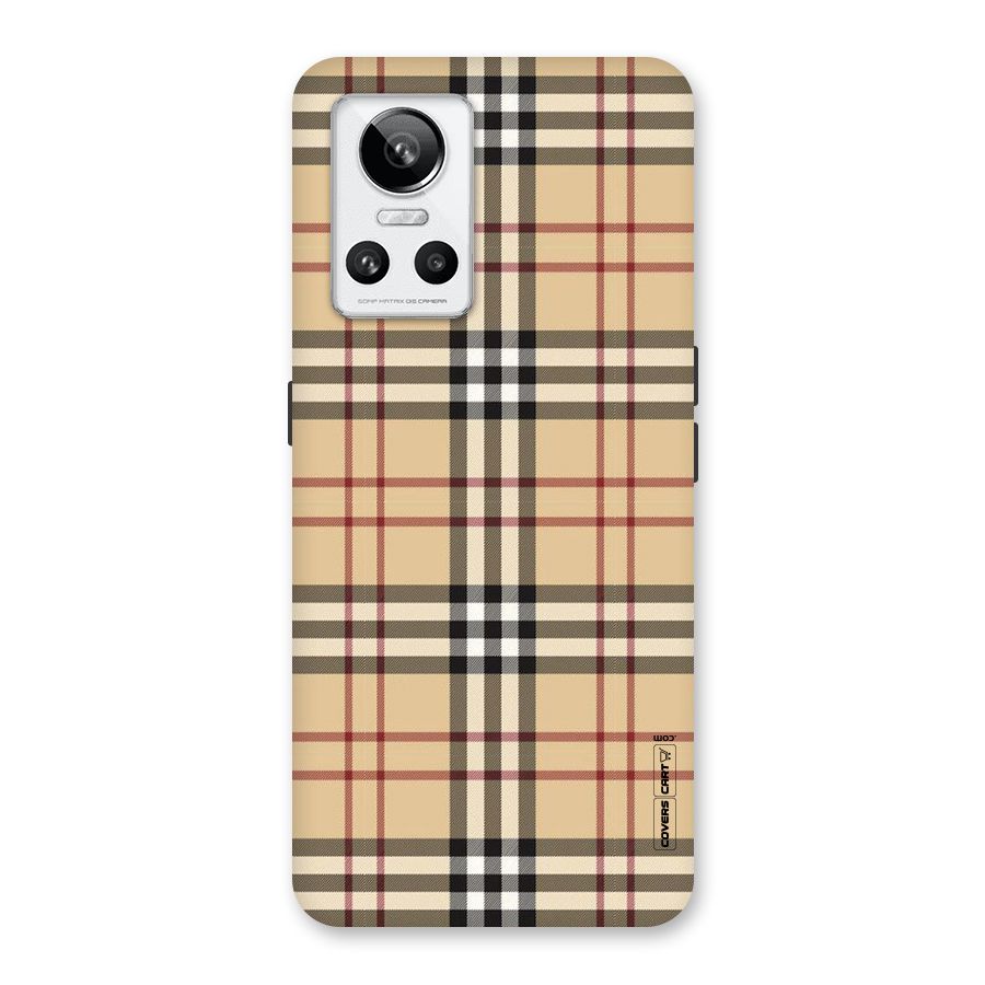 Beige Check Back Case for Realme GT Neo 3