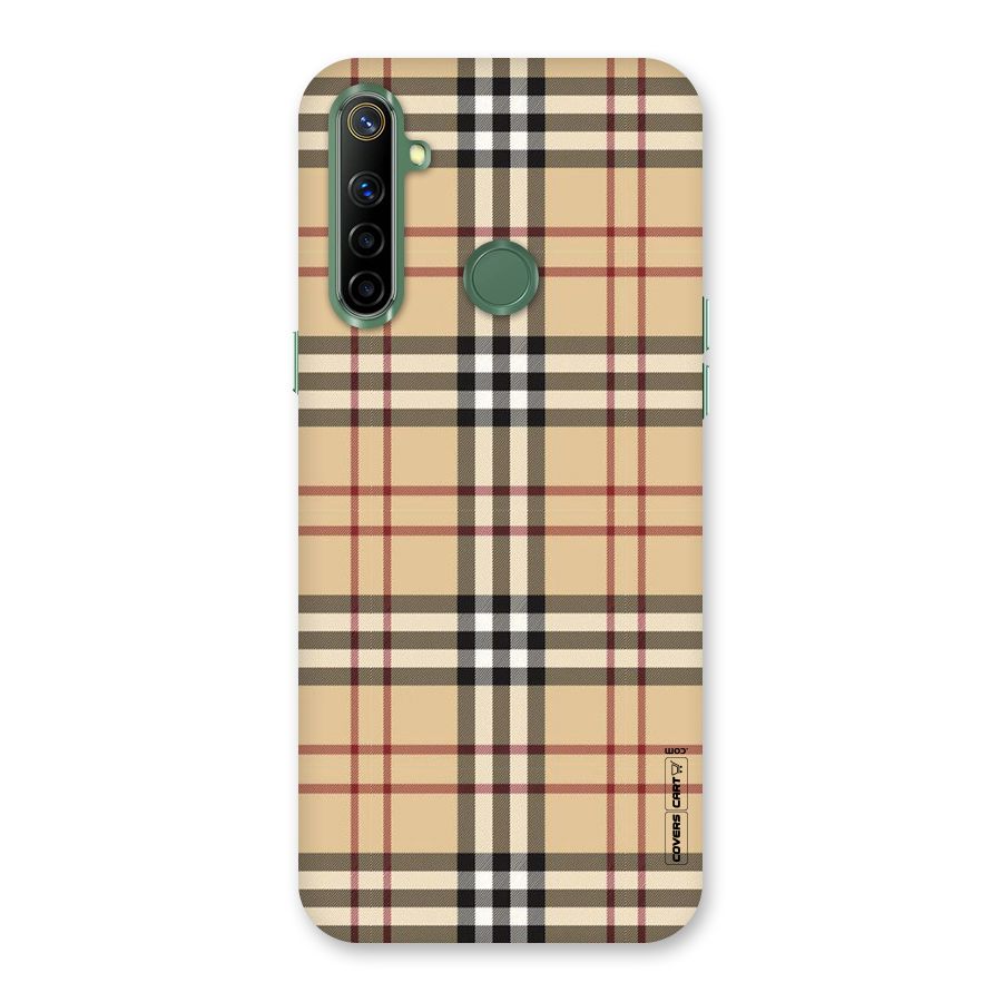 Beige Check Back Case for Realme Narzo 10