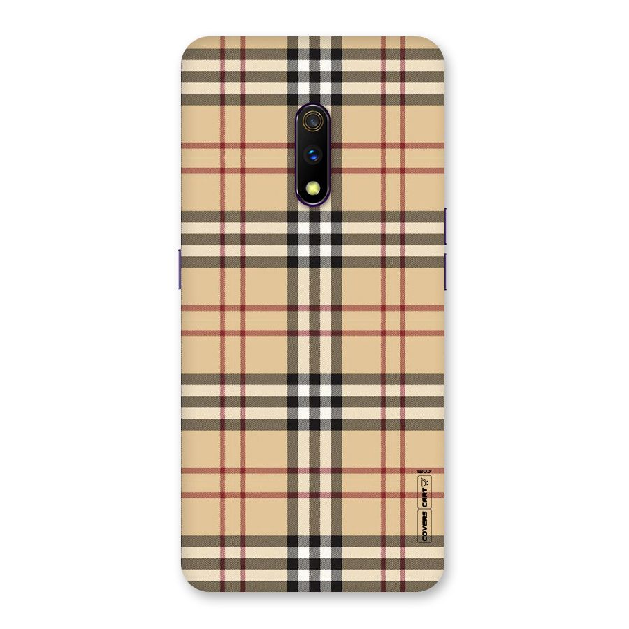 Beige Check Back Case for Realme X