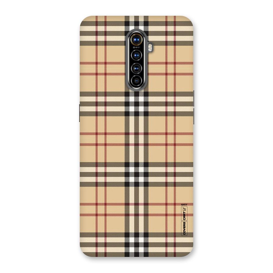 Beige Check Back Case for Realme X2 Pro