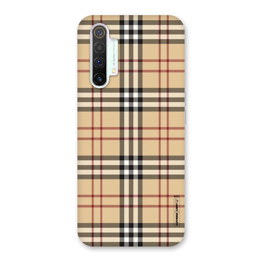 Beige Check Back Case for Realme X3