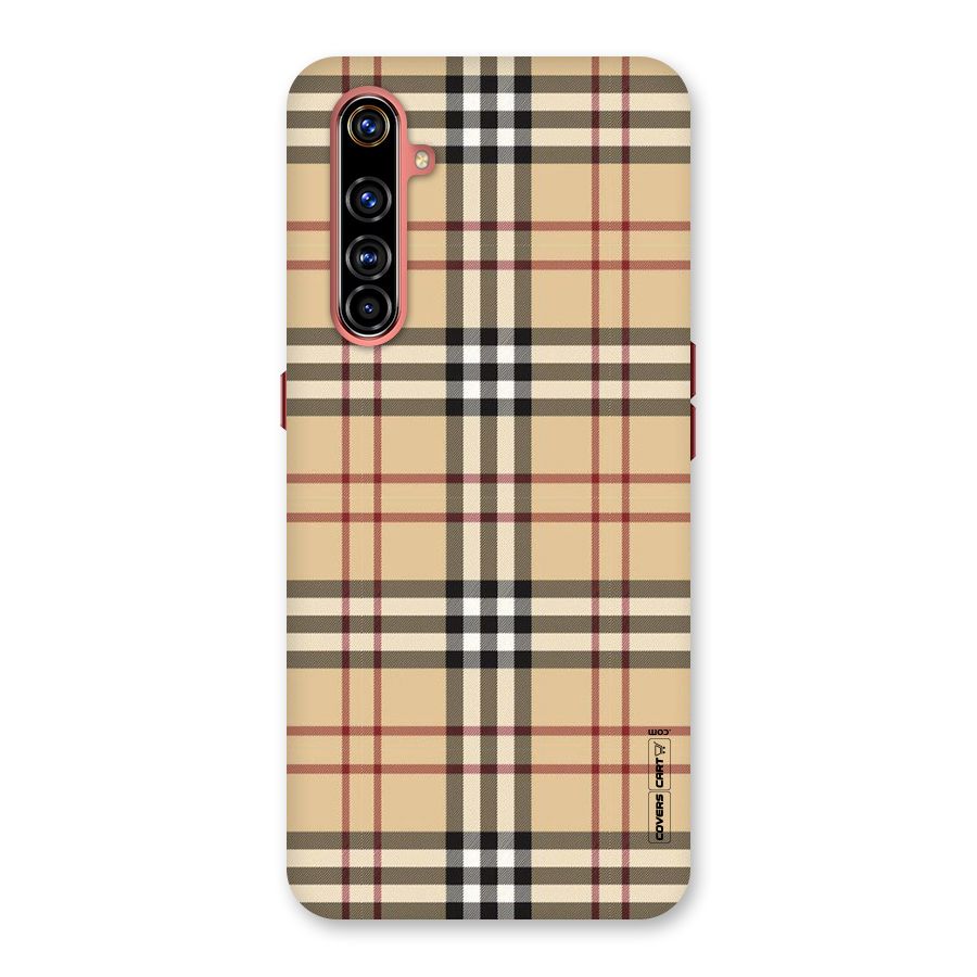 Beige Check Back Case for Realme X50 Pro