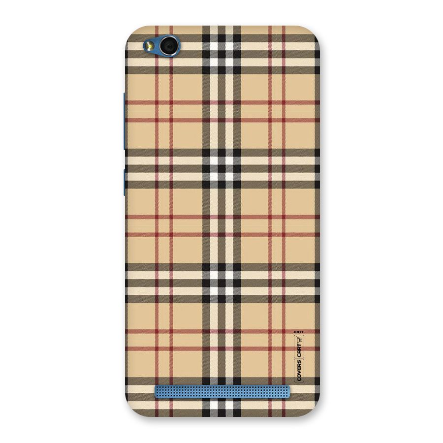 Beige Check Back Case for Redmi 5A