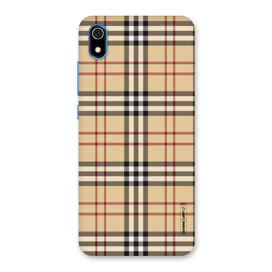 Beige Check Back Case for Redmi 7A