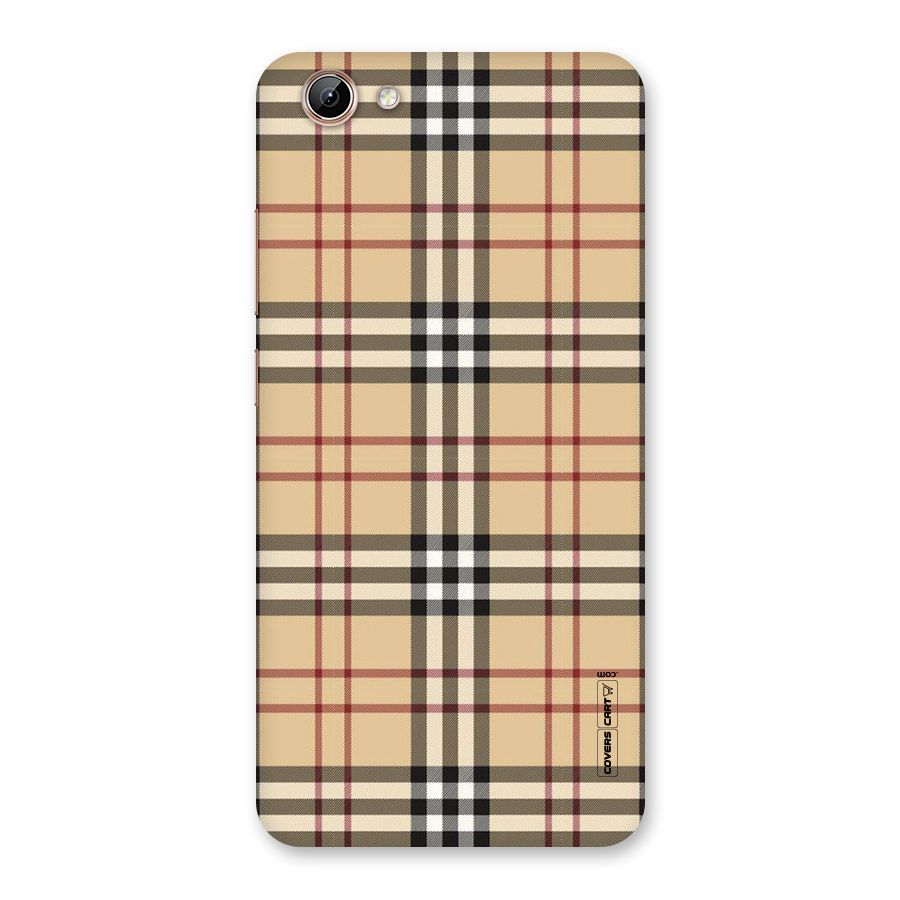 Beige Check Back Case for Vivo Y71