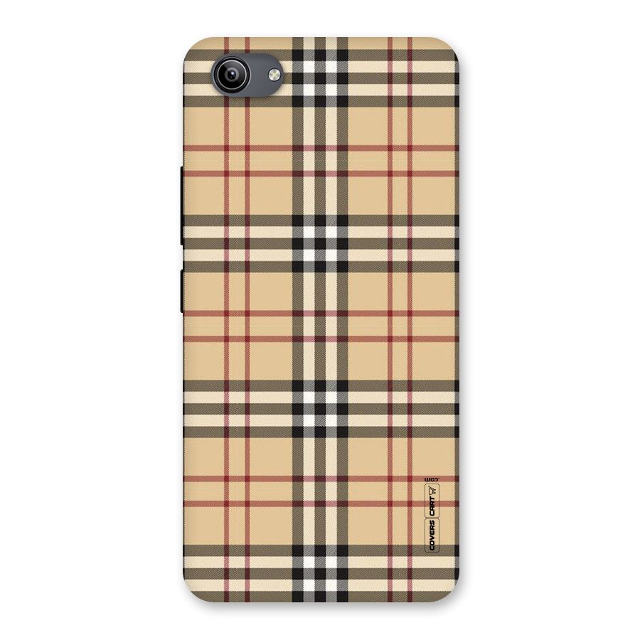 Beige Check Back Case for Vivo Y81i