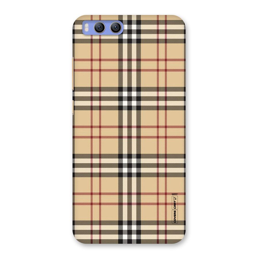 Beige Check Back Case for Xiaomi Mi 6