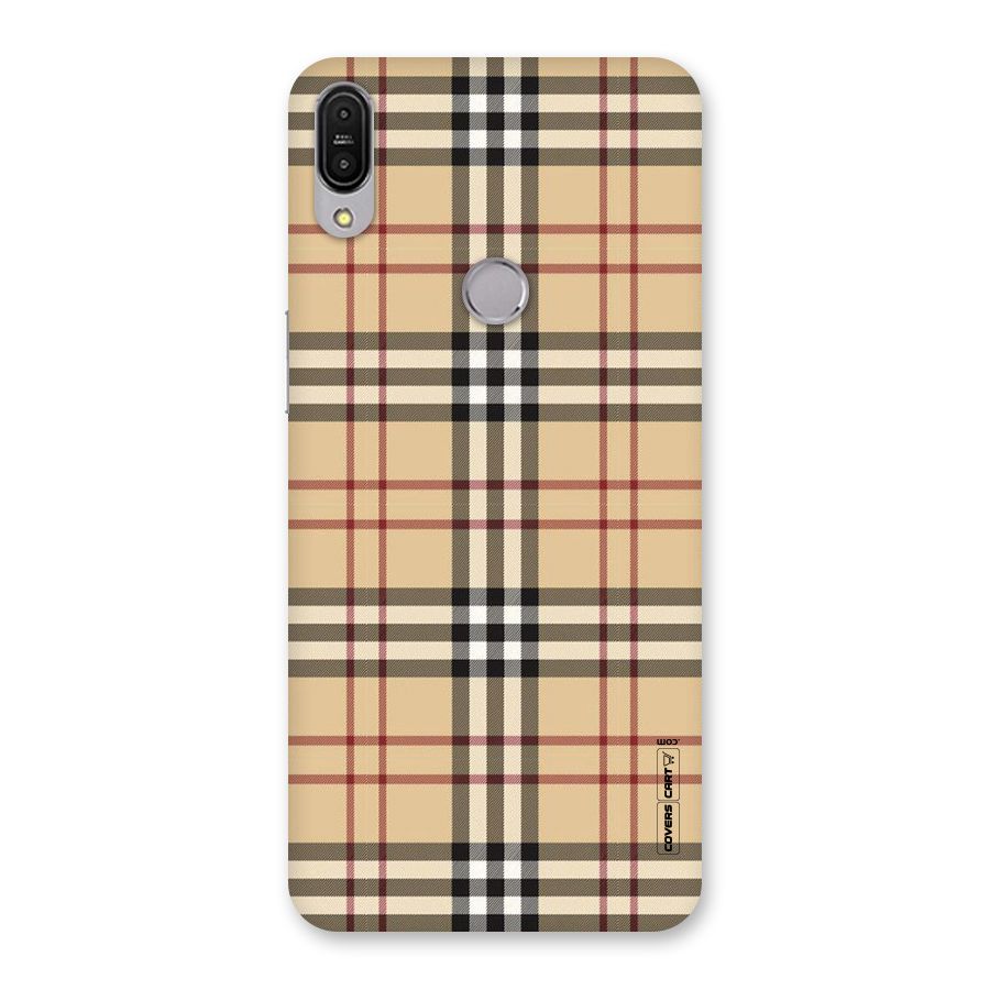 Beige Check Back Case for Zenfone Max Pro M1