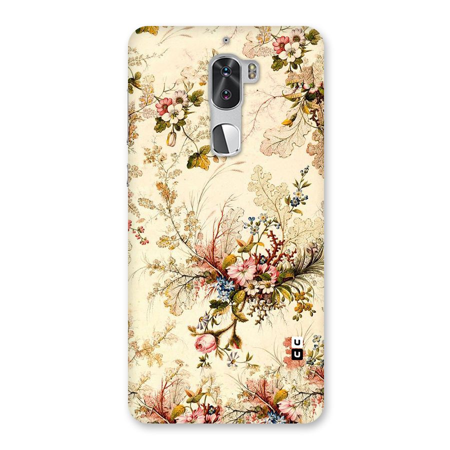 Beige Floral Back Case for Coolpad Cool 1