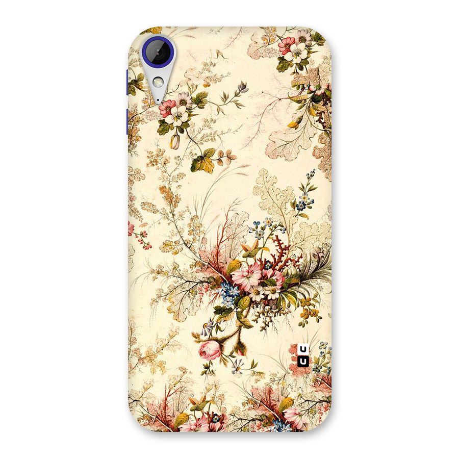 Beige Floral Back Case for Desire 830
