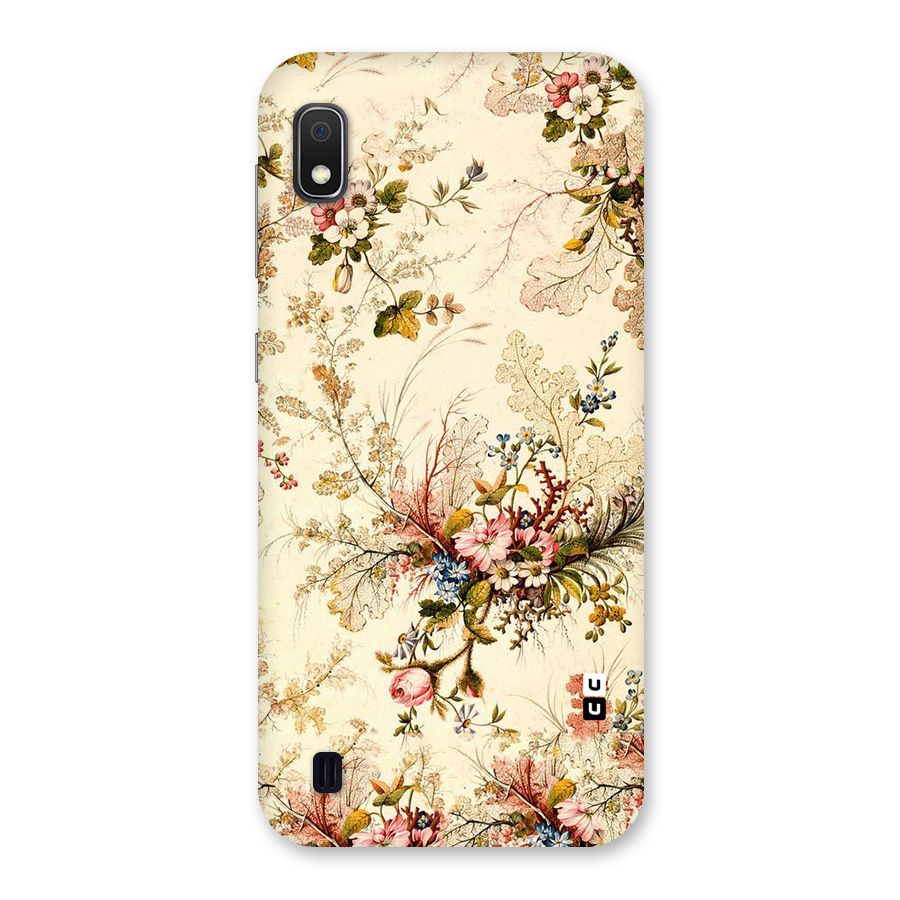 Beige Floral Back Case for Galaxy A10