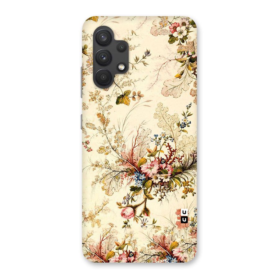Beige Floral Back Case for Galaxy A32