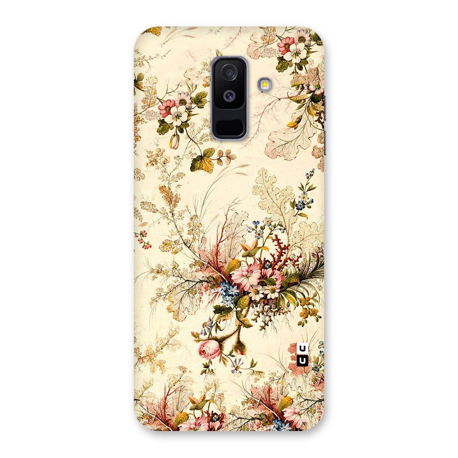 Beige Floral Back Case for Galaxy A6 Plus