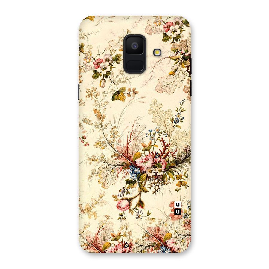 Beige Floral Back Case for Galaxy A6 (2018)