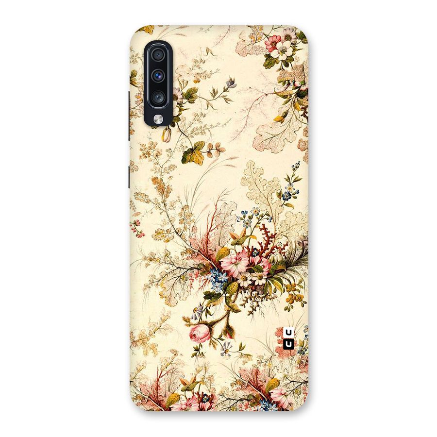 Beige Floral Back Case for Galaxy A70