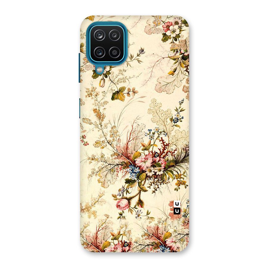 Beige Floral Back Case for Galaxy F12