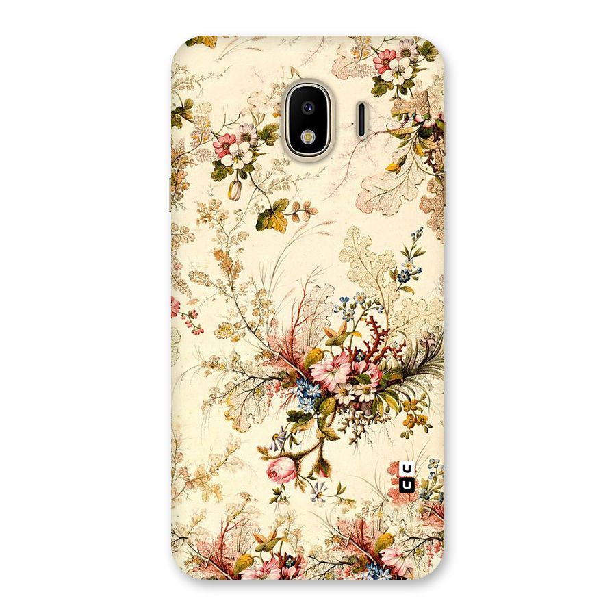 Beige Floral Back Case for Galaxy J4