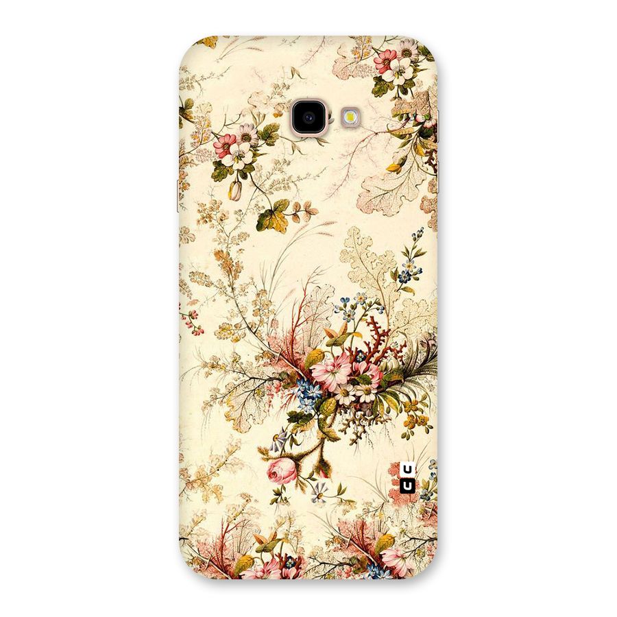 Beige Floral Back Case for Galaxy J4 Plus