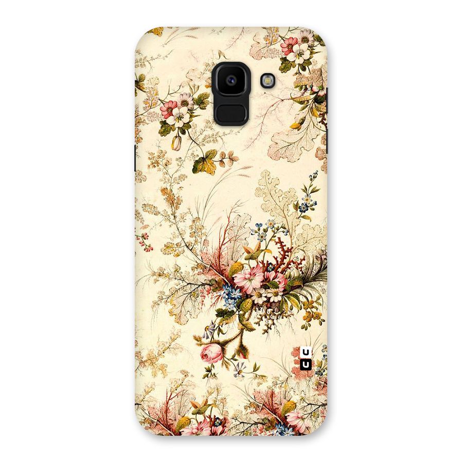 Beige Floral Back Case for Galaxy J6