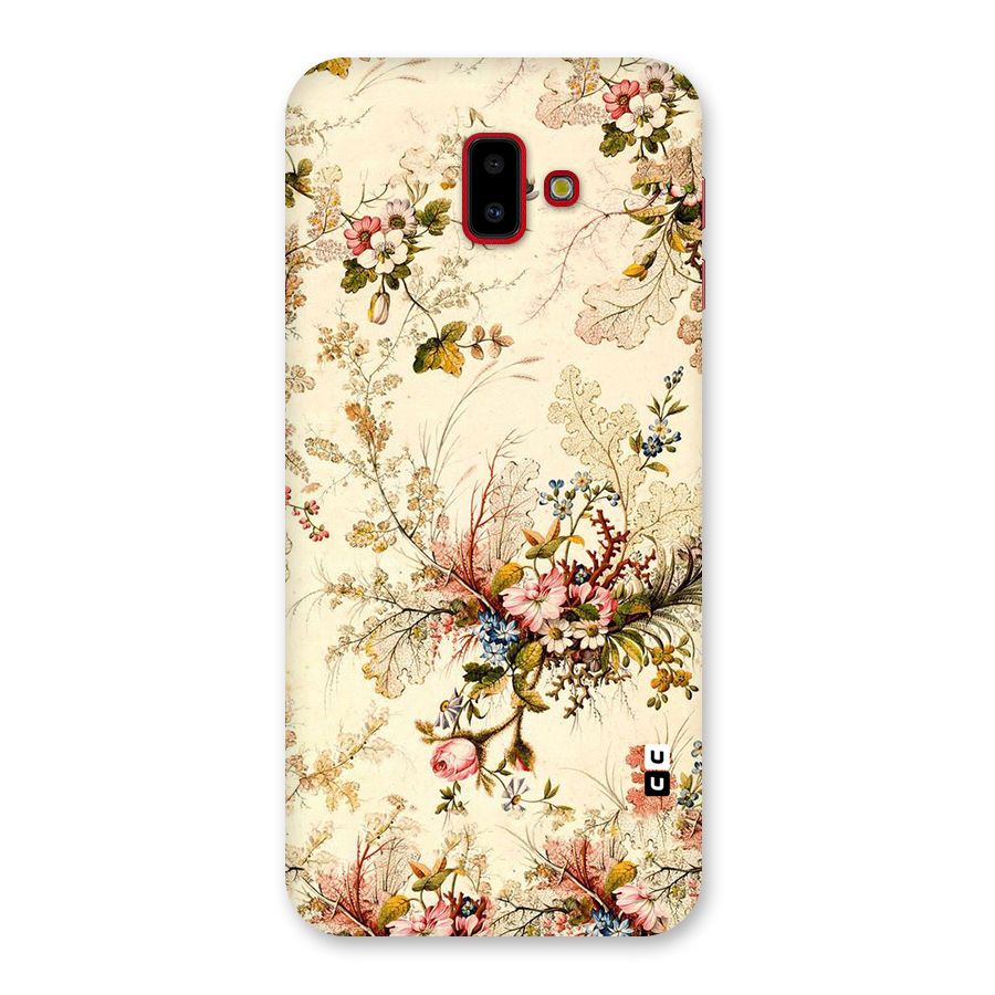 Beige Floral Back Case for Galaxy J6 Plus