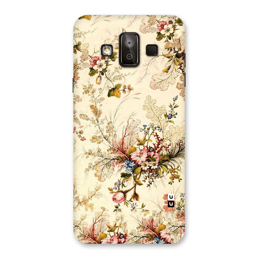 Beige Floral Back Case for Galaxy J7 Duo