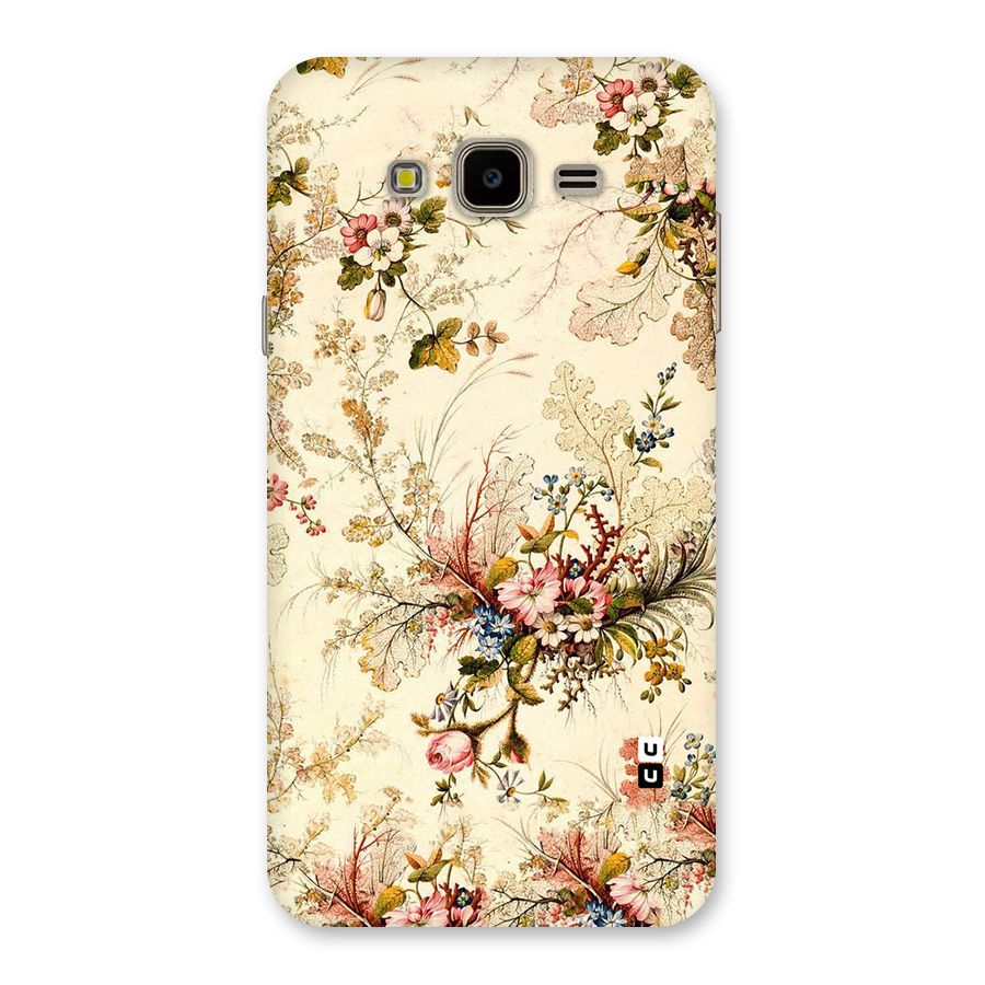Beige Floral Back Case for Galaxy J7 Nxt