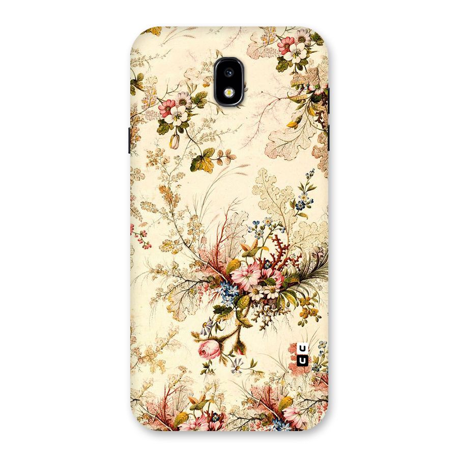 Beige Floral Back Case for Galaxy J7 Pro