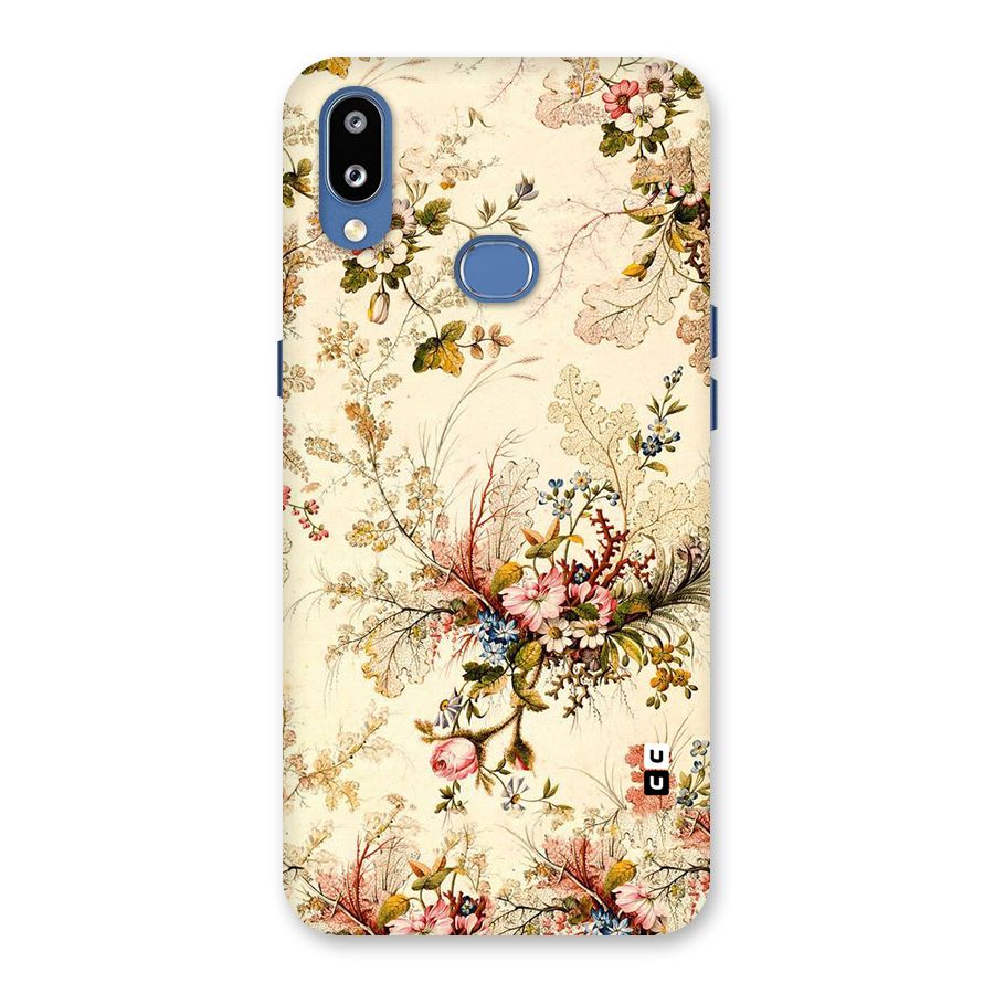 Beige Floral Back Case for Galaxy M01s