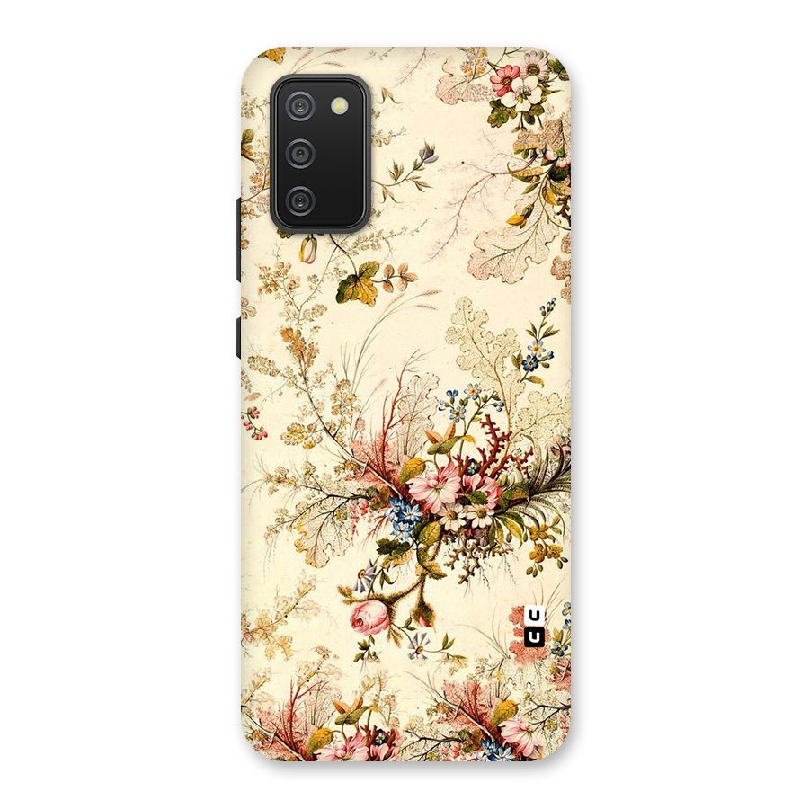 Beige Floral Back Case for Galaxy M02s