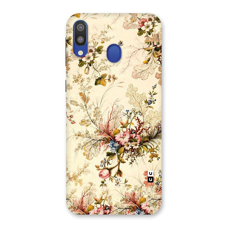 Beige Floral Back Case for Galaxy M20