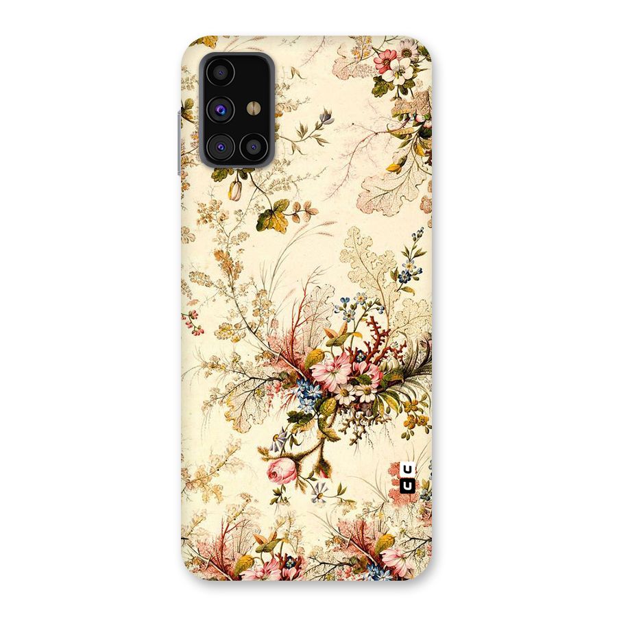 Beige Floral Back Case for Galaxy M31s