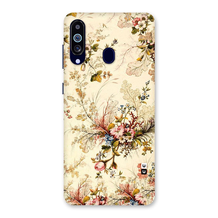 Beige Floral Back Case for Galaxy M40
