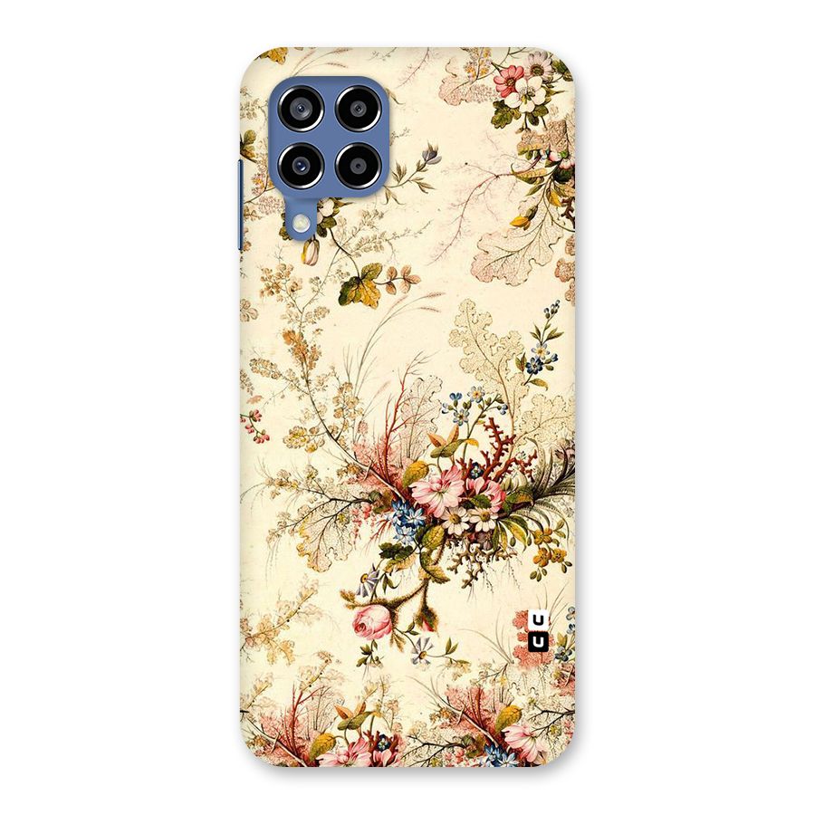 Beige Floral Back Case for Galaxy M53 5G