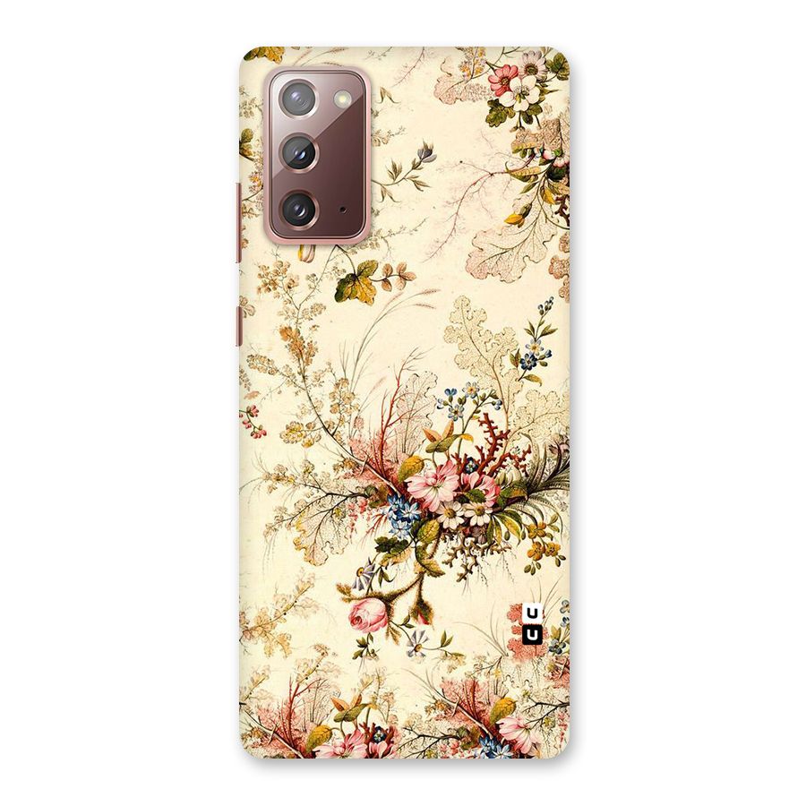 Beige Floral Back Case for Galaxy Note 20