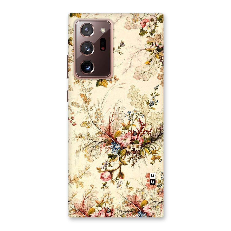 Beige Floral Back Case for Galaxy Note 20 Ultra