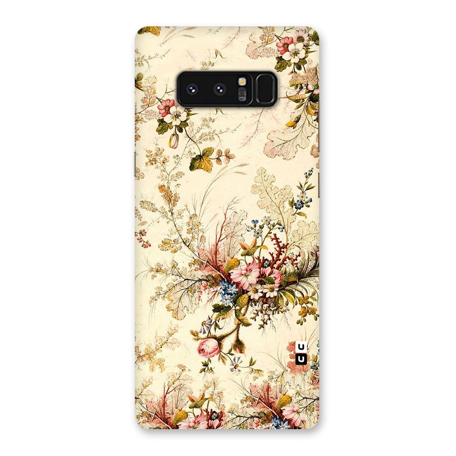 Beige Floral Back Case for Galaxy Note 8