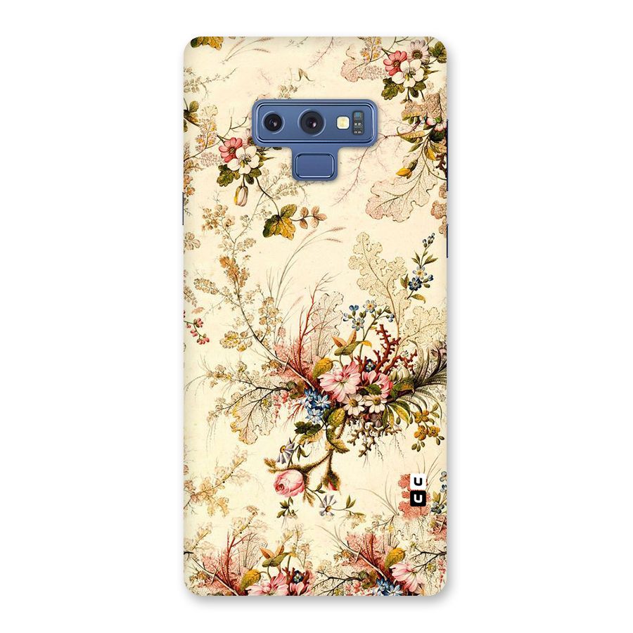 Beige Floral Back Case for Galaxy Note 9