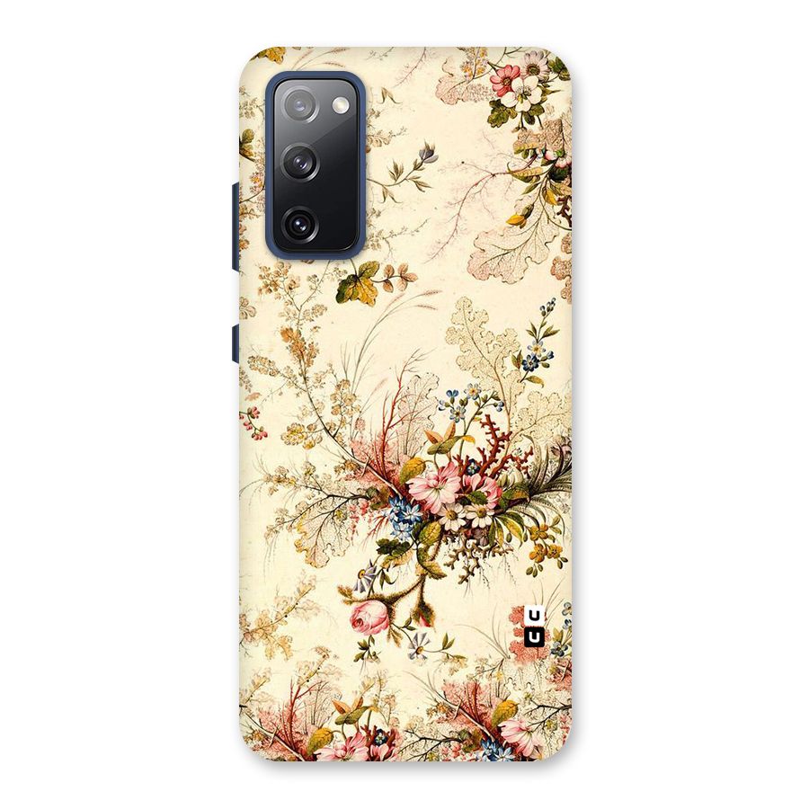 Beige Floral Back Case for Galaxy S20 FE