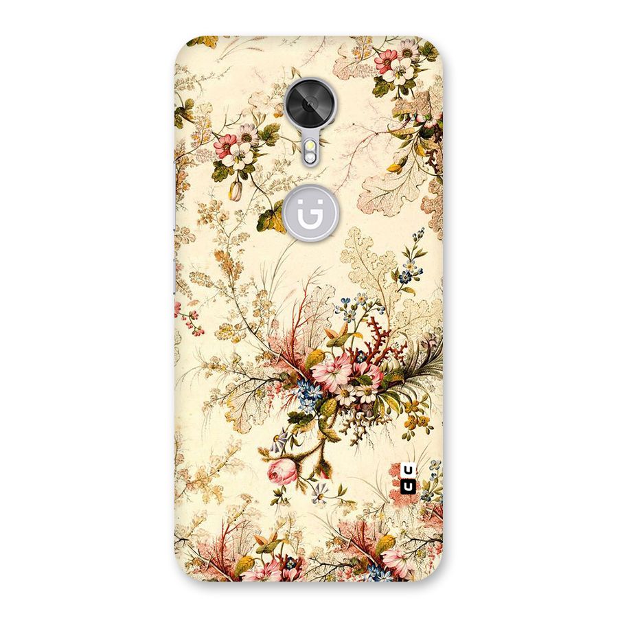 Beige Floral Back Case for Gionee A1